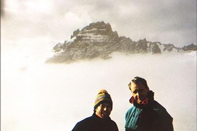 Mark and Rick in front of Little Tahoma