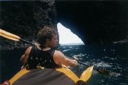 Inside a sea cave